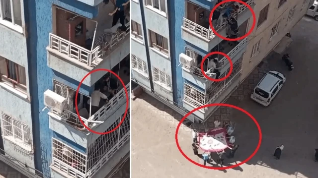 diyarbakirda korku dolu anlar balkondan dusme tehlikesi geciren down sendromlu cocugu komsusu kurtardi RMz5uOXb